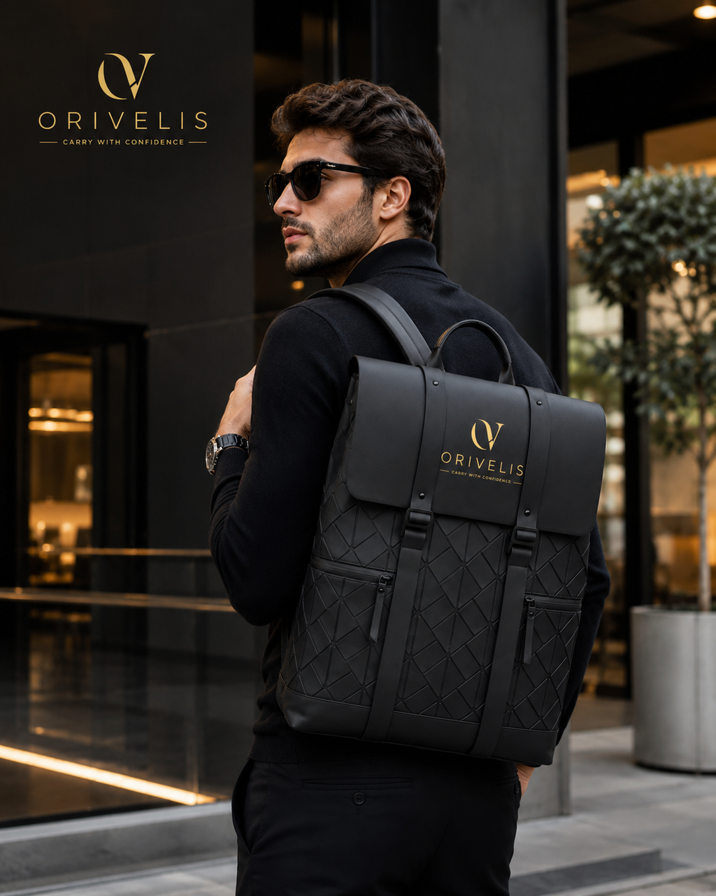 ORIVELIS™ Luxury Business Backpack – Premium Waterproof Laptop Backpack for Men & Women | Elegant Travel & Work Bag with Large Capacity