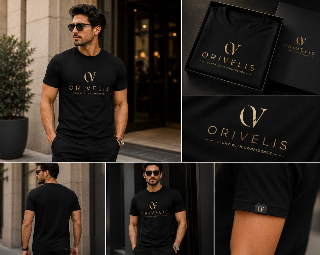 ORIVELIS™ Signature Luxury T-Shirt – Premium Slim Fit Cotton Tee for Men | Minimalist Designer Fashion